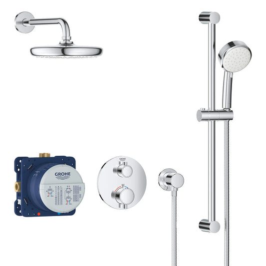 GROHE 34745000 Grohtherm Round Thm Shwr Set