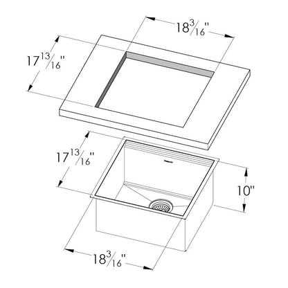 Foster 1014310 LEONARDO 33"X20" U/M AISI 316