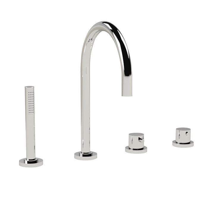 CABANO 36306 4 Piece thermostatic deck mount tub filler with hand spray