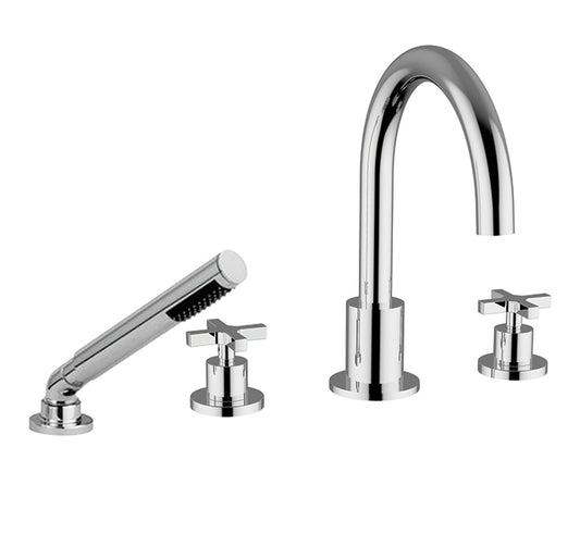 CABANO 47304 4 Piece deck mount tub filler with hand spray