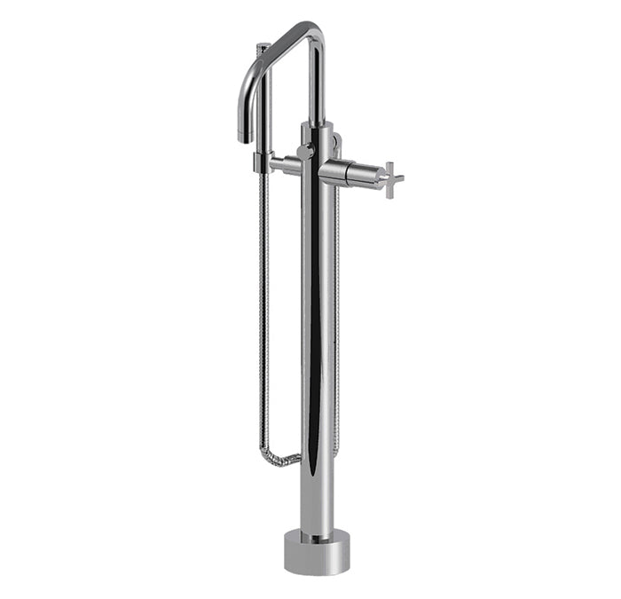 CABANO 47313 Floor mount tub filler with hand spray