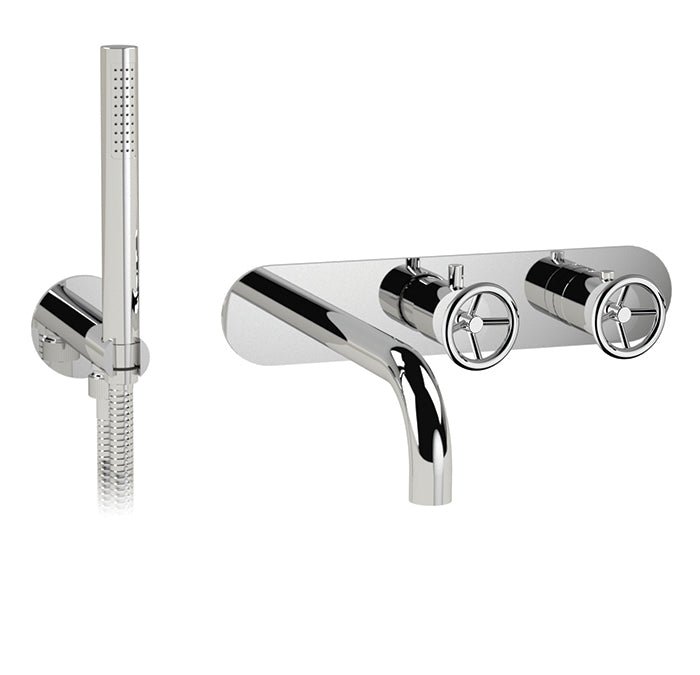 CABANO 60341RT Thermostatic wall mount tub faucet with spray