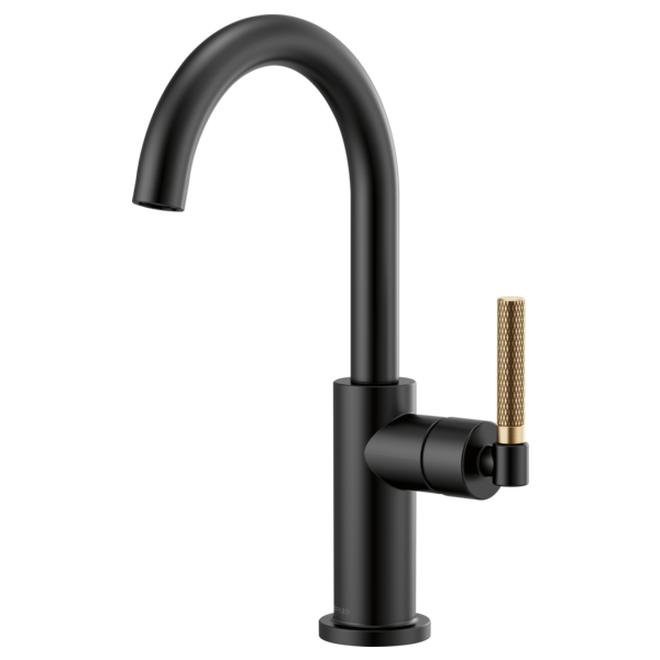 BRIZO LITZE 61043LF Bar Faucet with Arc Spout and Knurled Handle Kit