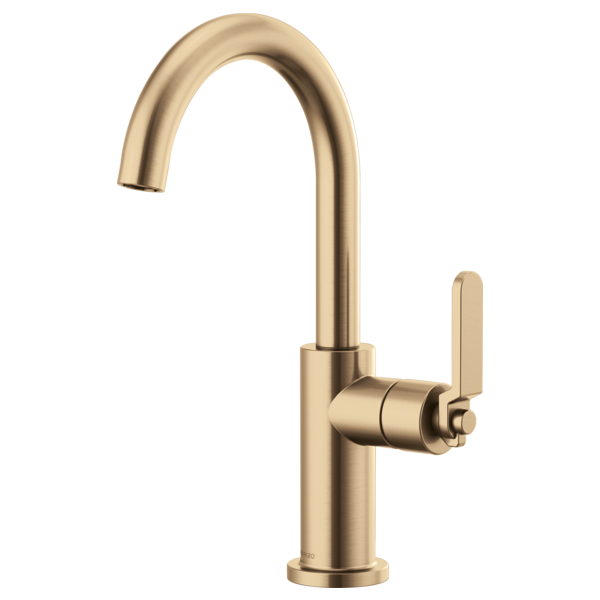 BRIZO LITZE 61044LF Bar Faucet with Arc Spout and Industrial Handle Kit