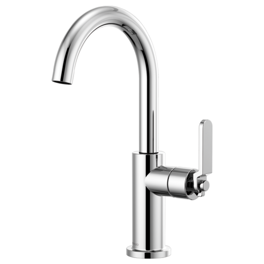 BRIZO LITZE 61044LF Bar Faucet with Arc Spout and Industrial Handle Kit