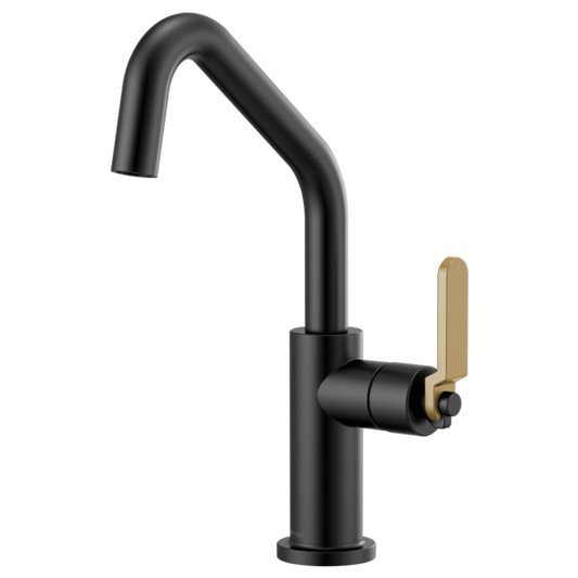 BRIZO LITZE 61064LF Bar Faucet with Angled Spout and Industrial Handle Kit