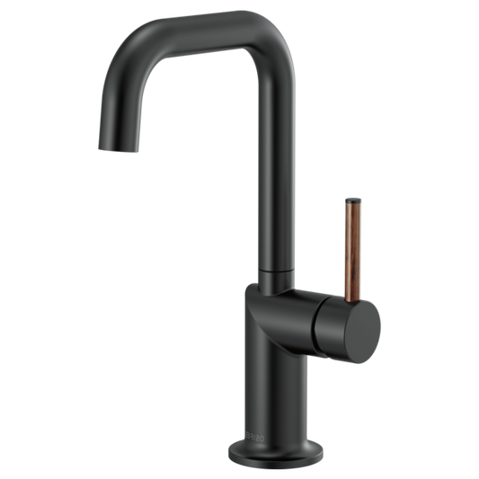 BRIZO 61065LF Bar Faucet with Square Spout - Wood Lever Handle