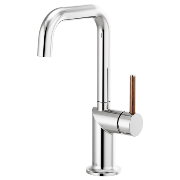 BRIZO 61065LF Bar Faucet with Square Spout - Wood Lever Handle