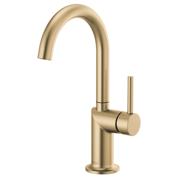 BRIZO 61075LF Bar Faucet with Arc Spout - Metal Lever Handle