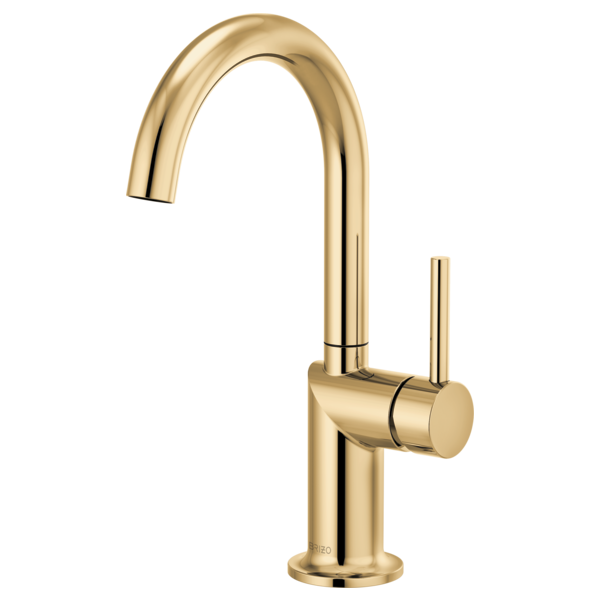 BRIZO 61075LF Bar Faucet with Arc Spout - Metal Lever Handle