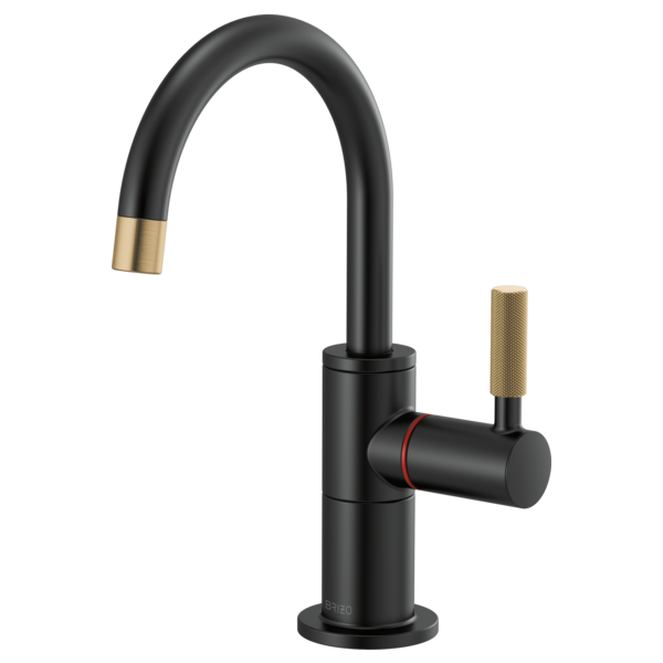 BRIZO LITZE 61343LF Instant Hot Faucet with Arc Spout and Knurled Handle