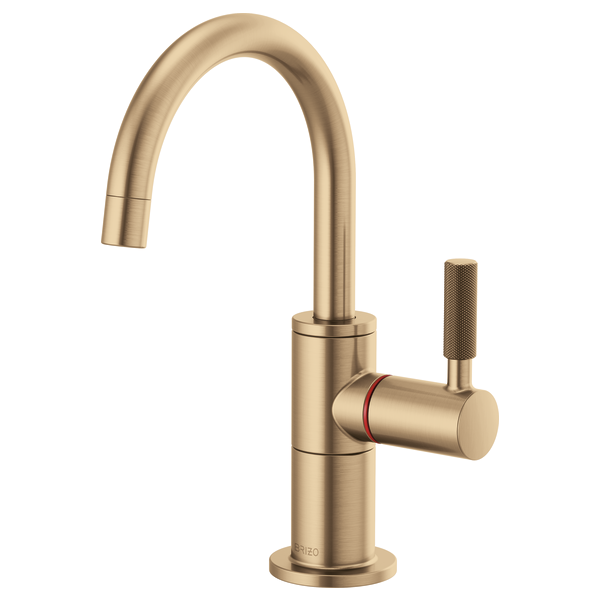 BRIZO LITZE 61343LF Instant Hot Faucet with Arc Spout and Knurled Handle