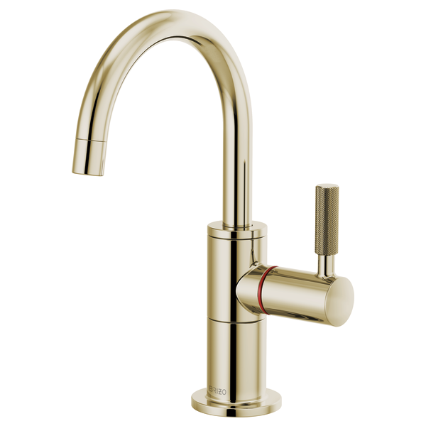 BRIZO LITZE 61343LF Instant Hot Faucet with Arc Spout and Knurled Handle