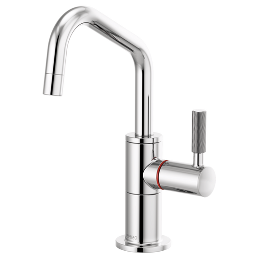 BRIZO LITZE 61363LF Instant Hot Faucet with Angled Spout and Knurled Handle