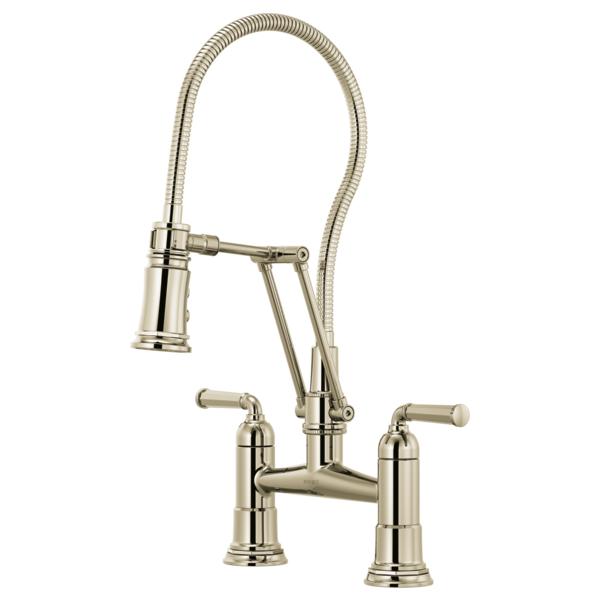 BRIZO ROOK 62174LF Articulating Bridge Faucet with Finished Hose