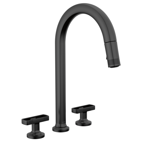 BRIZO 62506LF Widespread Pull-Down Faucet with Arc Spout - Knob Handles