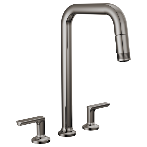 BRIZO 62507LF Widespread Pull-Down Faucet with Square Spout - Lever Handles