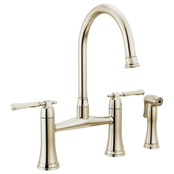 BRIZO TULHAM 62558LF Bridge Kitchen Faucet with Side Spray