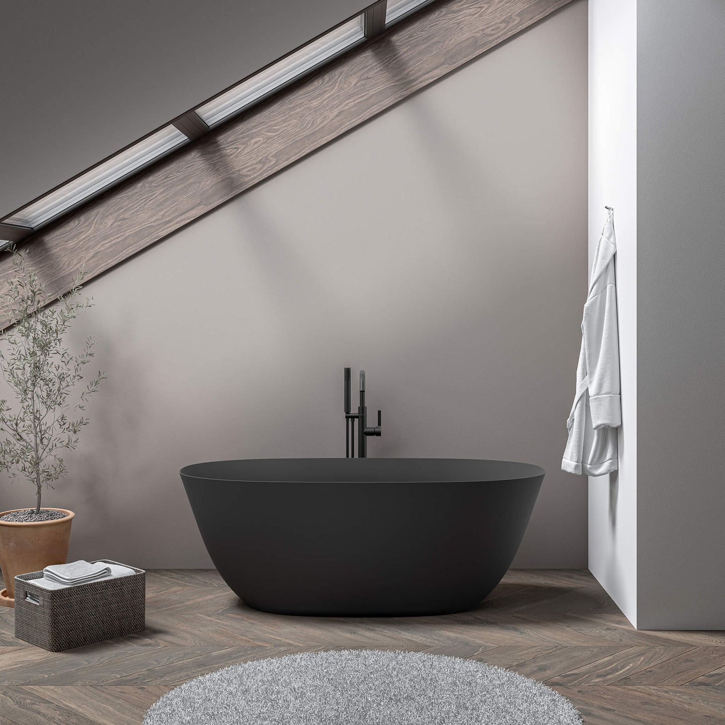 STONETOUCH 63000 Portofino Free Standing Bathtub