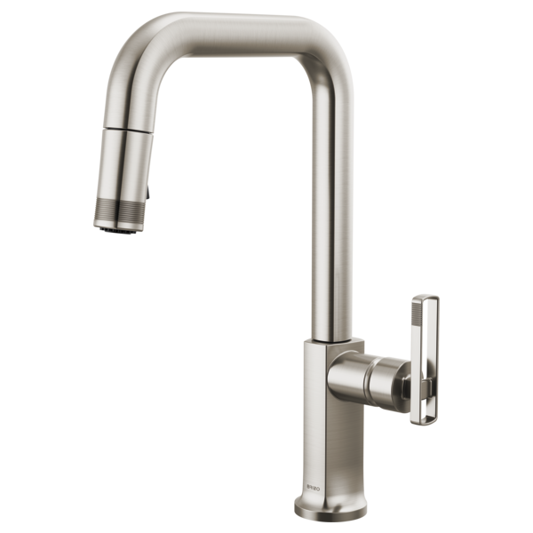 BRIZO 63007LF Pull-Down Faucet with Square Spout - Knob Handle