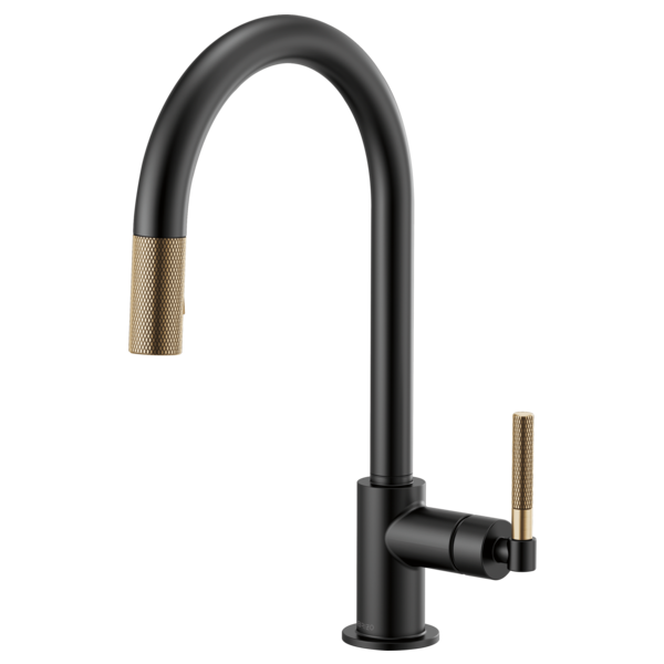 BRIZO LITZE 63043LF Pull-Down Faucet with Arc Spout and Knurled Handle