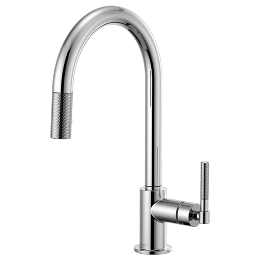 BRIZO LITZE 63043LF Pull-Down Faucet with Arc Spout and Knurled Handle