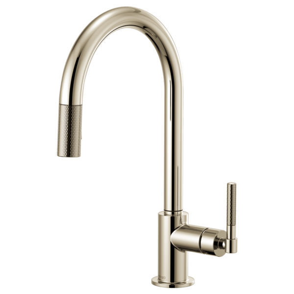 BRIZO LITZE 63043LF Pull-Down Faucet with Arc Spout and Knurled Handle