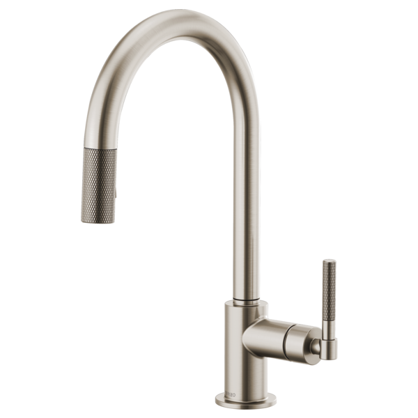 BRIZO LITZE 63043LF Pull-Down Faucet with Arc Spout and Knurled Handle