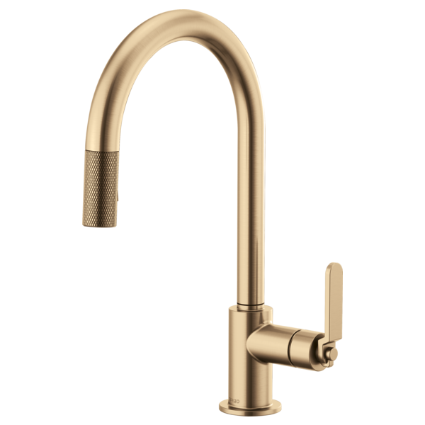 BRIZO LITZE 63044LF Pull-Down Faucet with Arc Spout and Industrial Handle