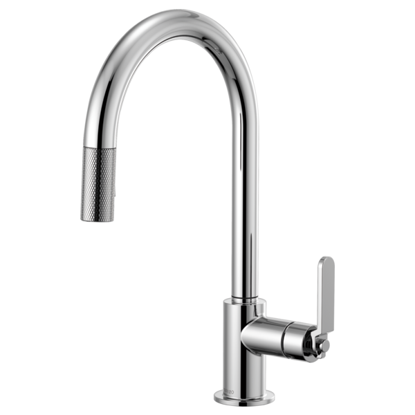 BRIZO LITZE 63044LF Pull-Down Faucet with Arc Spout and Industrial Handle