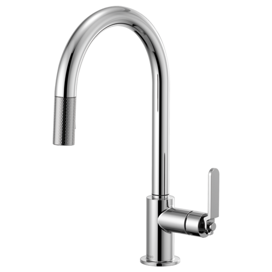 BRIZO LITZE 63044LF Pull-Down Faucet with Arc Spout and Industrial Handle