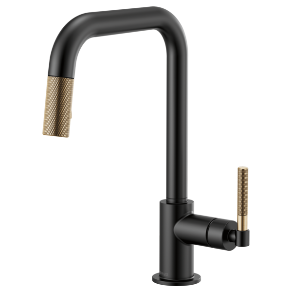 BRIZO LITZE 63053LF Pull-Down Faucet with Square Spout and Knurled Handle