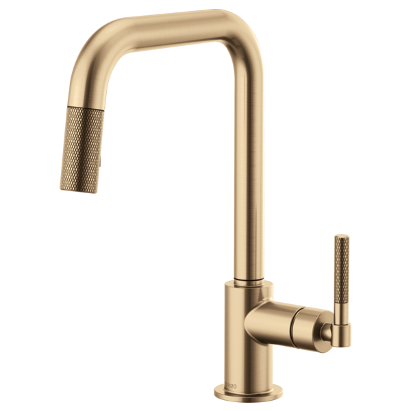 BRIZO LITZE 63053LF Pull-Down Faucet with Square Spout and Knurled Handle