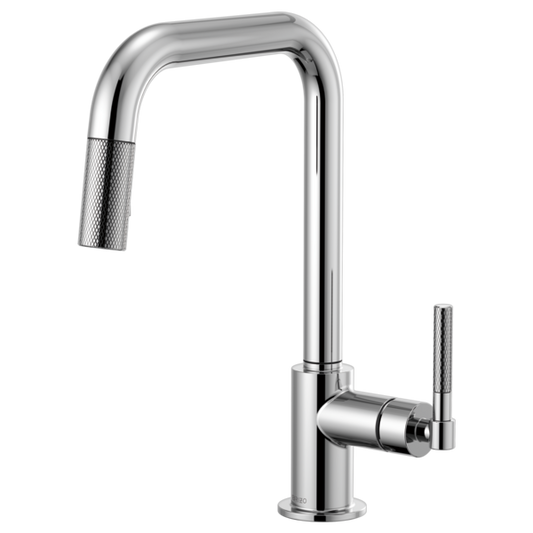 BRIZO LITZE 63053LF Pull-Down Faucet with Square Spout and Knurled Handle