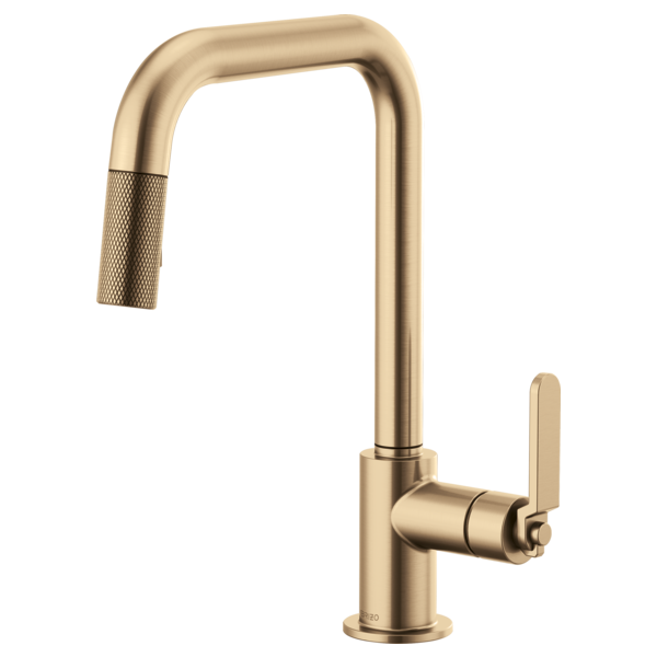 BRIZO LITZE 63054LF Pull-Down Faucet with Square Spout and Industrial Handle