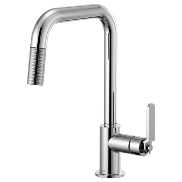 BRIZO LITZE 63054LF Pull-Down Faucet with Square Spout and Industrial Handle