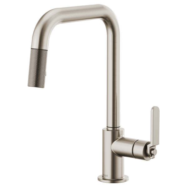 BRIZO LITZE 63054LF Pull-Down Faucet with Square Spout and Industrial Handle