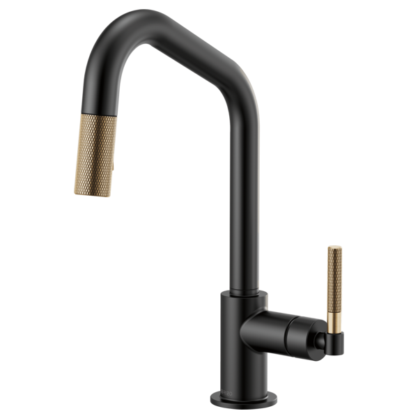 BRIZO LITZE 63063LF Pull-Down Faucet with Angled Spout and Knurled Handle