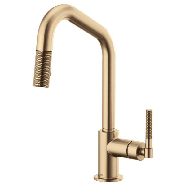 BRIZO LITZE 63063LF Pull-Down Faucet with Angled Spout and Knurled Handle