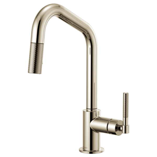 BRIZO LITZE 63063LF Pull-Down Faucet with Angled Spout and Knurled Handle