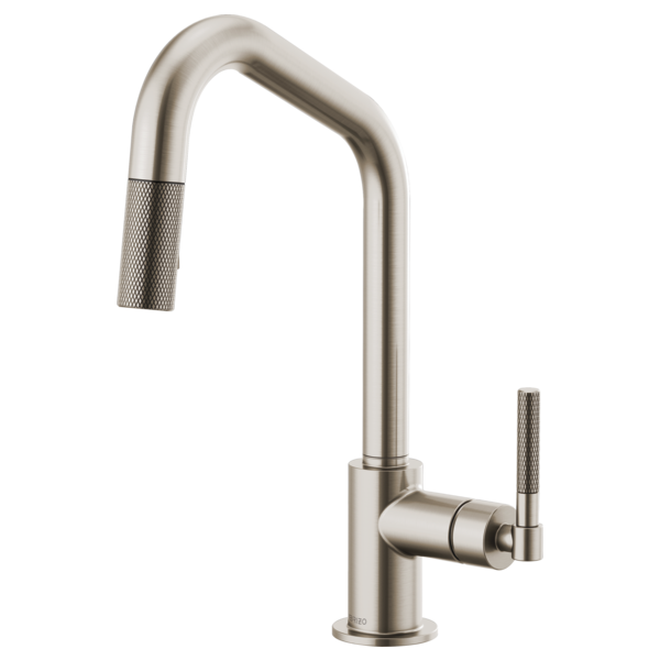 BRIZO LITZE 63063LF Pull-Down Faucet with Angled Spout and Knurled Handle