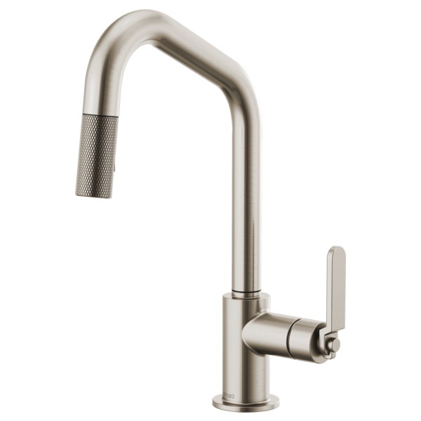 BRIZO LITZE 63064LF Pull-Down Faucet with Angled Spout and Industrial Handle