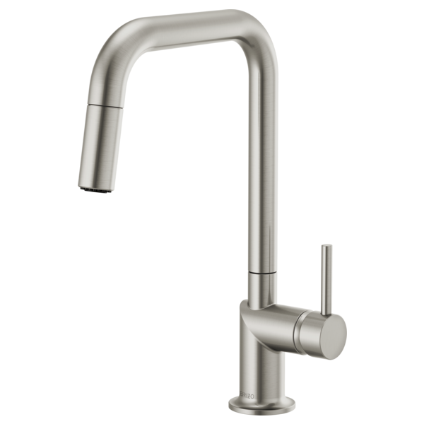 BRIZO 63065LF Pull-Down Faucet with Square Spout - Metal Lever Handle