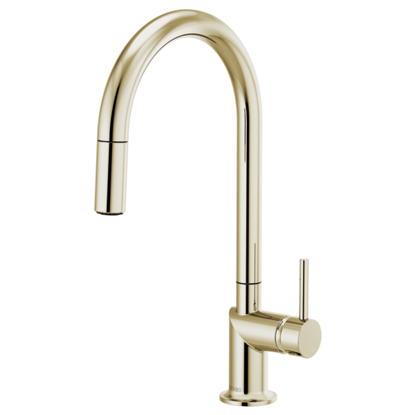 BRIZO 63075LF Pull-Down Faucet with Arc Spout - Metal Lever Handle