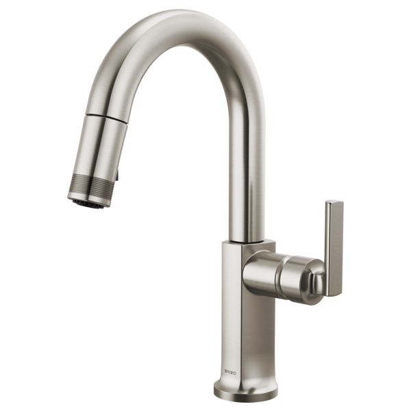 BRIZO 63906LF Pull-Down Prep Faucet with Arc Spout - Lever Handle