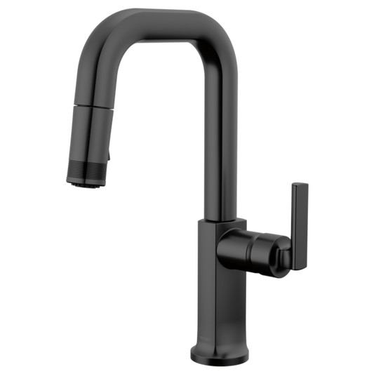 BRIZO 63907LF Pull-Down Prep Faucet with Square Spout - Lever Handle