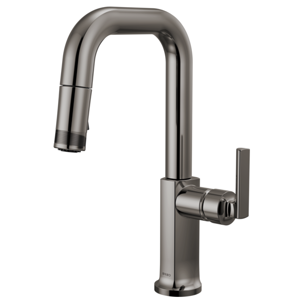 BRIZO 63907LF Pull-Down Prep Faucet with Square Spout - Lever Handle