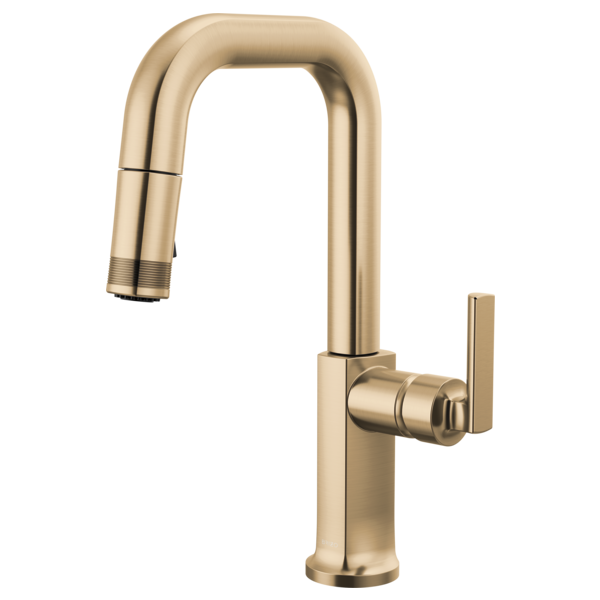 BRIZO 63907LF Pull-Down Prep Faucet with Square Spout - Lever Handle