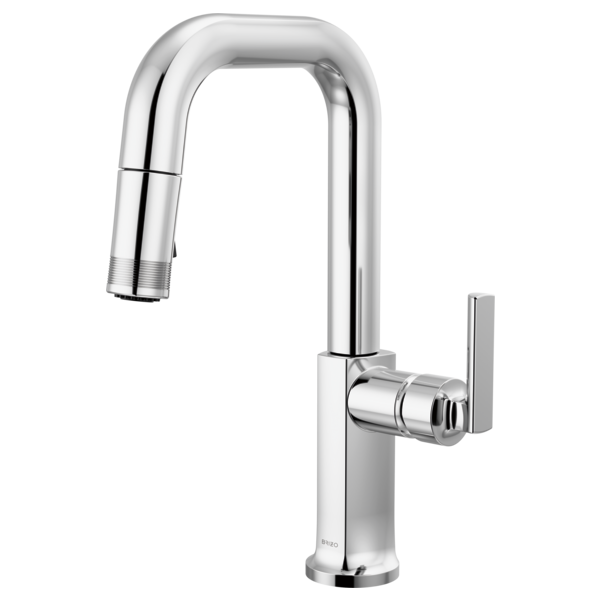 BRIZO 63907LF Pull-Down Prep Faucet with Square Spout - Lever Handle