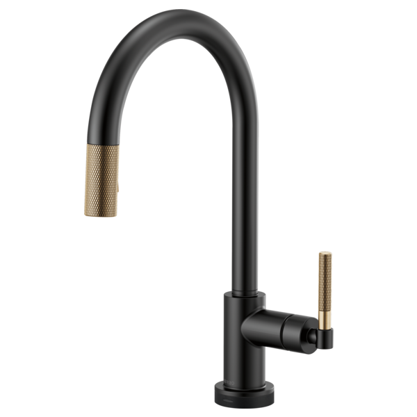 BRIZO LITZE 64043LF SmartTouch Pull-Down Kitchen Faucet with Arc Spout and Knurled Handle